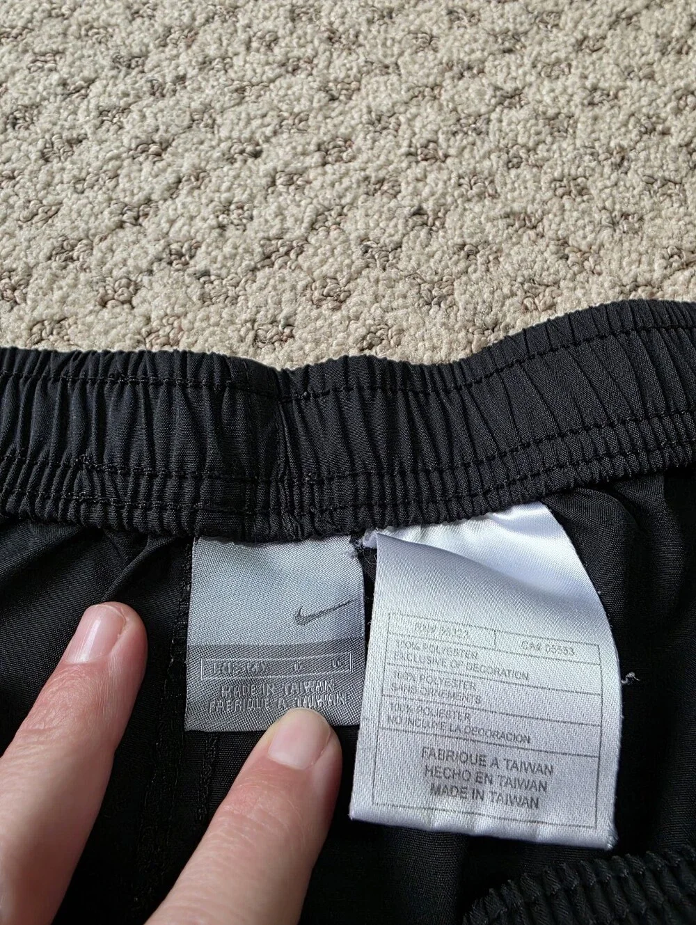 Nike Women's Black Athletic Running Shorts with Embroidered Swoosh